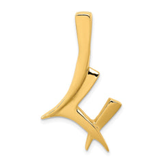 14k Polished Slide Fits up to 6mm Regular/8mm Fancy or Reversible Omega - 4