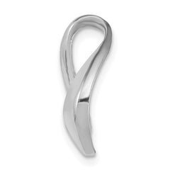 14K White Gold Polished Slide Fits up to 6mm Regular/8mm Fancy or Reversible Omega - 2