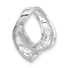 14K White Gold Polished Slide Fits up to 6mm Regular/8mm Fancy or Reversible Omega - 2