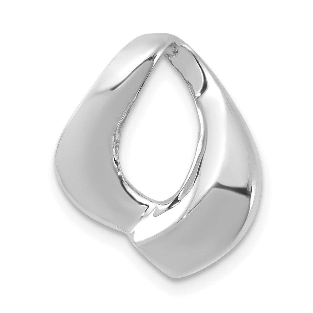 14K White Gold Polished Slide Fits up to 6mm Regular/8mm Fancy or Reversible Omega - 2
