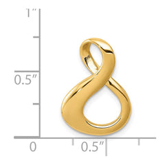 14k Polished Slide Fits up to 3mm Regular/6mm Fancy or Reversible Omega - 2