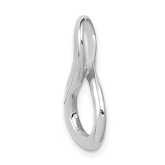 14k White Gold Polished Slide Fits up to 3mm Regular/6mm Fancy or Reversible Omega - 2
