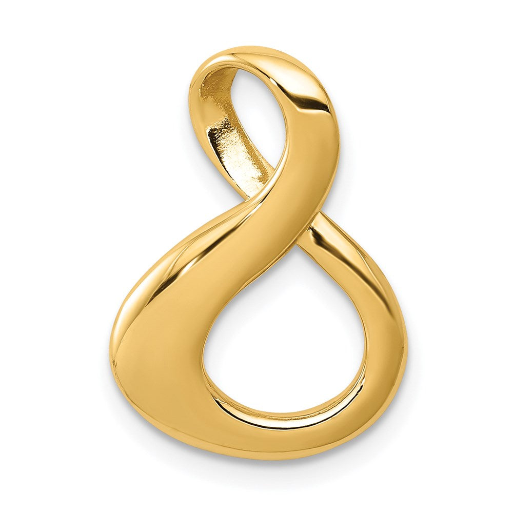 14k Polished Slide Fits up to 3mm Regular/6mm Fancy or Reversible Omega - 2