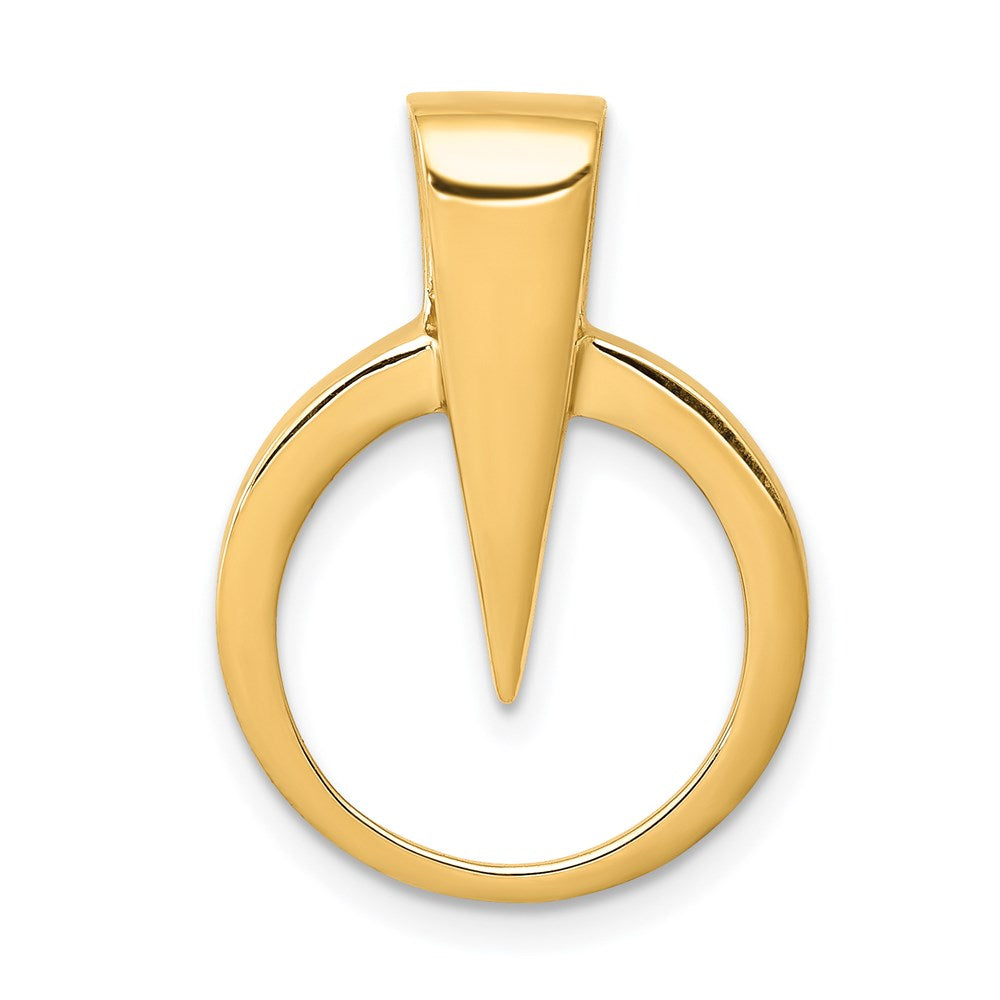 14k Polished Slide Fits up to 2mm Regular/Fancy/Reversible Omega