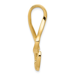 14k Polished Slide Fits up to 10mm Regular/Fancy/Reversible Omega