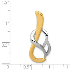 14k Polished Slide Fits up to 4mm Regular/6mm Fancy or Reversible Omega - 3