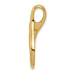14k Polished Slide Fits up to 4mm Regular/6mm Fancy or Reversible Omega - 4