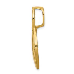 14K Polished Slide Fits up to 6mm Regular/8mm Fancy or Reversible Omega