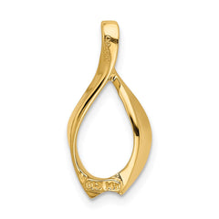 14k Polished Slide Fits up to 2mm Regular/4mm Fancy or Reversible Omega - 3