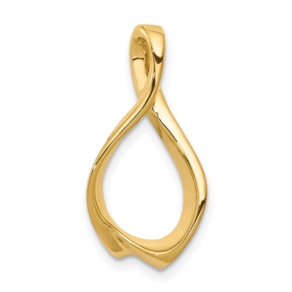 14k Polished Slide Fits up to 2mm Regular/4mm Fancy or Reversible Omega - 3