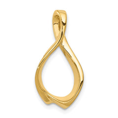 14k Polished Slide Fits up to 2mm Regular/4mm Fancy or Reversible Omega - 3