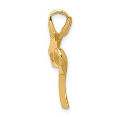 14k Polished Slide Fits up to 2mm Regular/4mm Fancy or Reversible Omega - 4