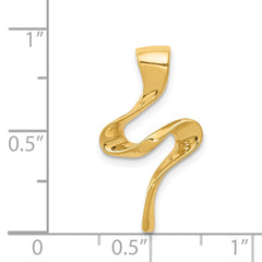 14k Polished Slide Fits up to 2mm Regular/4mm Fancy or Reversible Omega - 4