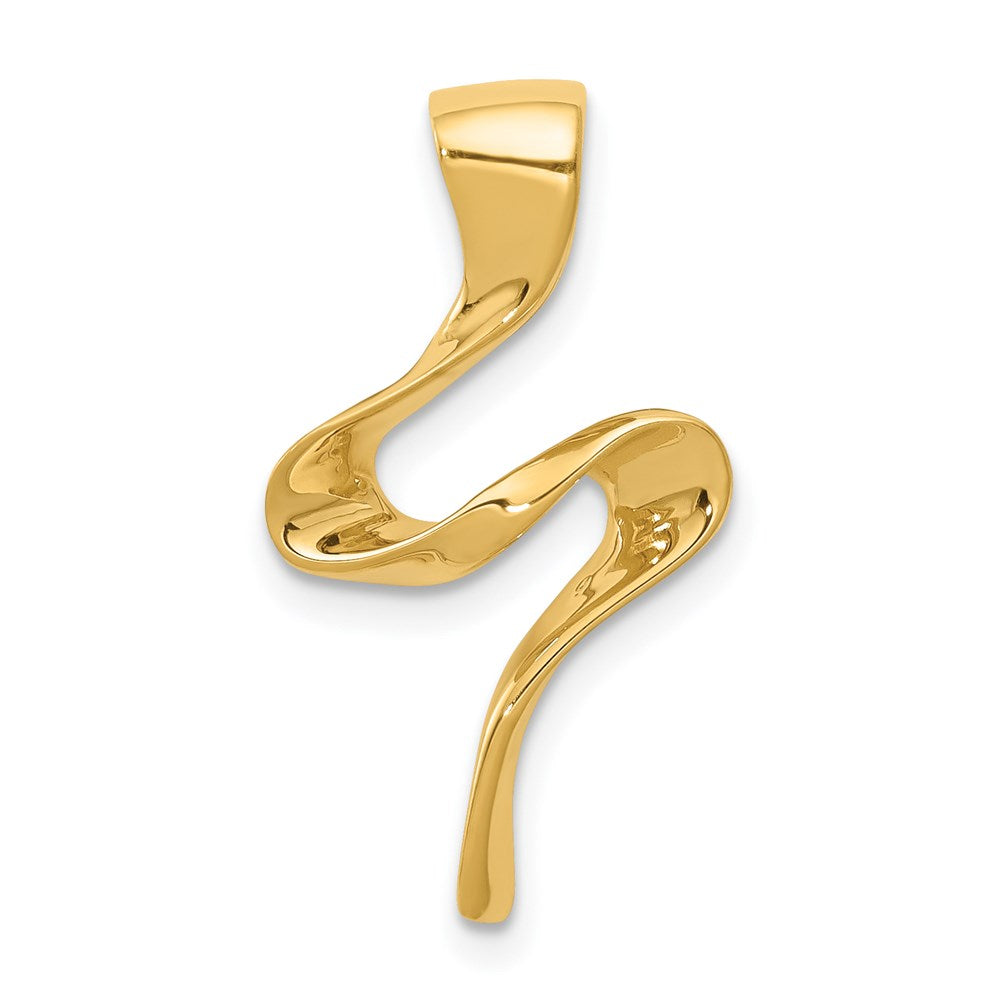 14k Polished Slide Fits up to 2mm Regular/4mm Fancy or Reversible Omega - 4