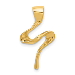 14k Polished Slide Fits up to 2mm Regular/4mm Fancy or Reversible Omega - 4