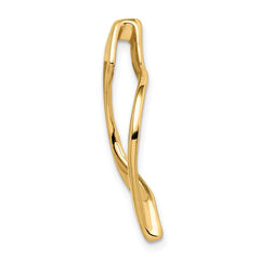 14k Polished Slide Fits up to 8mm Regular/10mm Fancy or Reversible Omega - 2