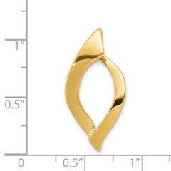 14k Polished Slide Fits up to 8mm Regular/10mm Fancy or Reversible Omega - 2