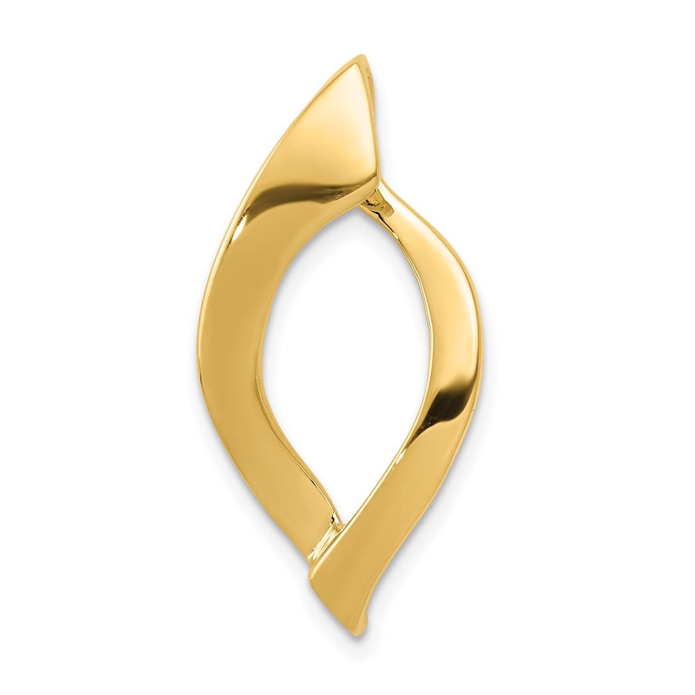14k Polished Slide Fits up to 8mm Regular/10mm Fancy or Reversible Omega - 2