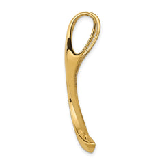 14k Polished Slide Fits up to 8mm Regular/Fancy/Reversible Omega - 2