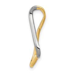 14k Two-tone Slide Fits up to 2mm Regular/4mm Fancy or Reversible Omega