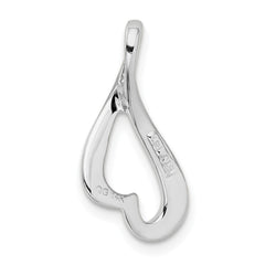 14k White Gold Polished Slide Fits up to 2mm Regular/4mm Fancy or Reversible Omega - 2