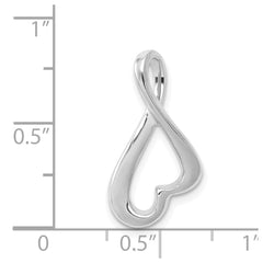 14k White Gold Polished Slide Fits up to 2mm Regular/4mm Fancy or Reversible Omega - 2