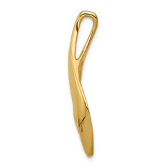 14k Polished Slide Fits up to 4mm Regular/6mm Fancy or Reversible Omega - 5