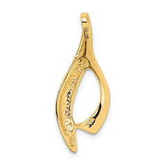 14k Polished Slide Fits up to 4mm Regular/6mm Fancy or Reversible Omega - 5