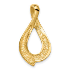 14k Polished Slide Fits up to 2mm Regular/6mm Fancy or Reversible Omega - 2