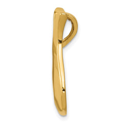 14k Polished Slide Fits up to 2mm Regular/3mm Fancy or Reversible Omega - 2