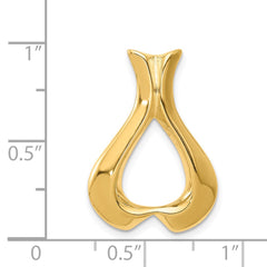 14k Polished Slide Fits up to 2mm Regular/3mm Fancy or Reversible Omega - 2