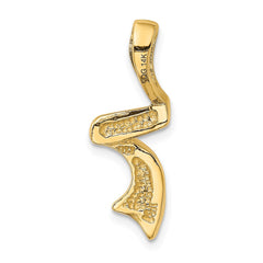 14k Polished Slide Fits up to 2mm Regular/6mm Fancy or Reversible Omega - 4