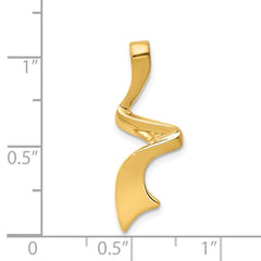 14k Polished Slide Fits up to 2mm Regular/6mm Fancy or Reversible Omega - 4
