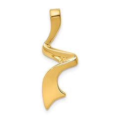 14k Polished Slide Fits up to 2mm Regular/6mm Fancy or Reversible Omega - 4