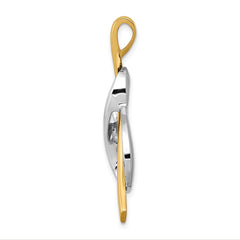 14k Polished Slide Fits up to 2mm Regular/3mm Fancy or Reversible Omega - 3