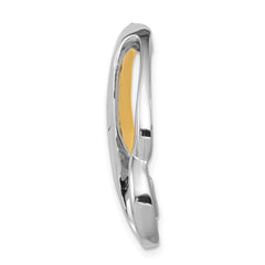 14k Two-tone Polished Slide Fits up to 6mm Regular/8mm Fancy or Reversible Omega - 3