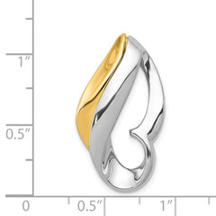 14k Two-tone Polished Slide Fits up to 6mm Regular/8mm Fancy or Reversible Omega - 3