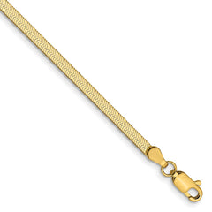 14k 2.5mm Silky Herringbone Chain - 4