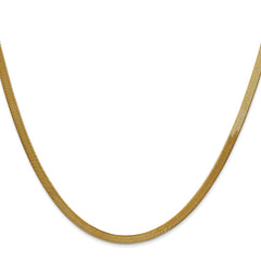 14K 30 inch 3mm Silky Herringbone with Lobster Clasp Chain