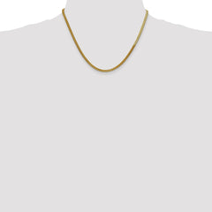 14K 18 inch 3mm Silky Herringbone with Lobster Clasp Chain