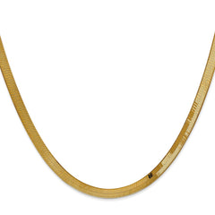 14K 30 inch 4mm Silky Herringbone with Lobster Clasp Chain