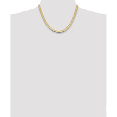 14K 18 inch 5.5mm Silky Herringbone with Lobster Clasp Chain