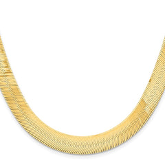 14K 20 inch 10mm Silky Herringbone with Lobster Clasp Chain