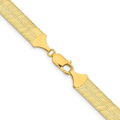 14K 24 inch 10mm Silky Herringbone with Lobster Clasp Chain