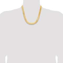 14K 20 inch 10mm Silky Herringbone with Lobster Clasp Chain