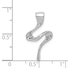 14k White Gold Polished Slide Fits up to 2mm Regular/4mm Fancy or Reversible Omega - 3