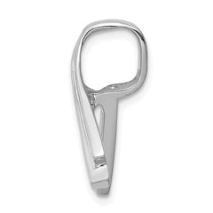 14k White Gold Polished Slide Fits up to 6mm Regular/Fancy/Reversible Omega - 3