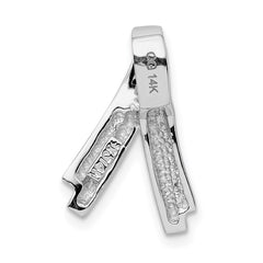 14k White Gold Polished Slide Fits up to 6mm Regular/Fancy/Reversible Omega - 3