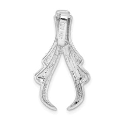 14k White Gold Polished Slide Fits up to 6mm Regular/8mm Fancy or Reversible Omega - 2