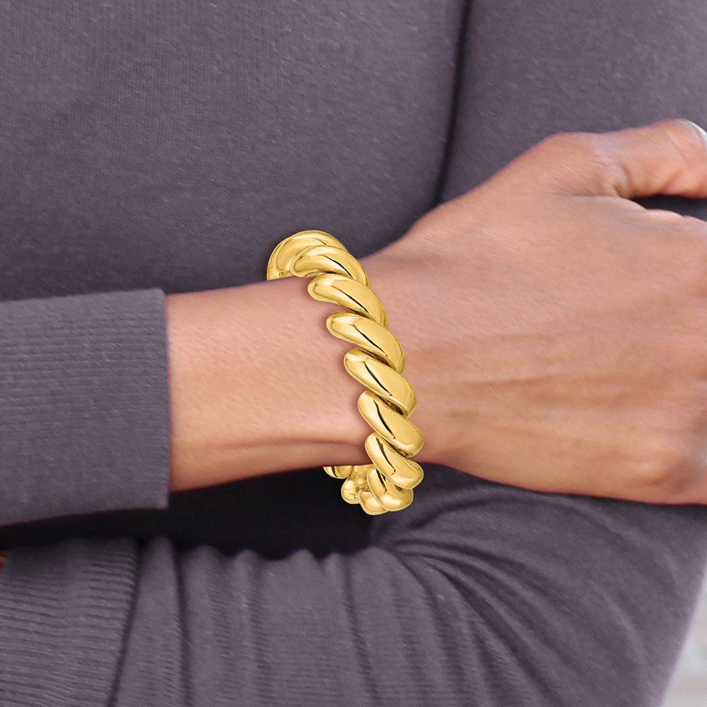 14k Polished 14mm 7 inch San Marco Bracelet